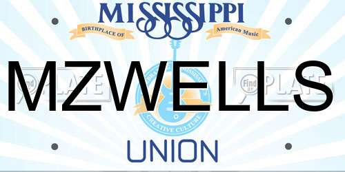 MZWELLS Mississippi License Plate