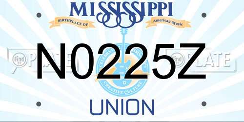 N0225Z Mississippi License Plate