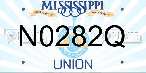 N0282Q Mississippi License Plate