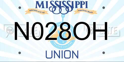 N028OH Mississippi License Plate