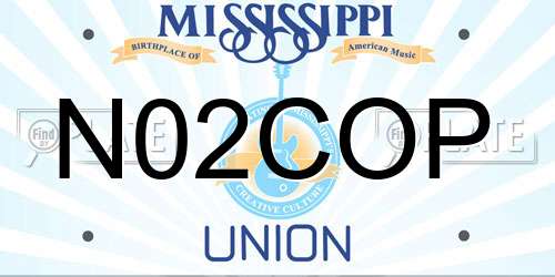 N02COP Mississippi License Plate
