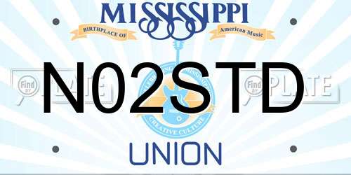 N02STD Mississippi License Plate