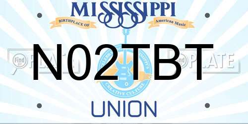 N02TBT Mississippi License Plate