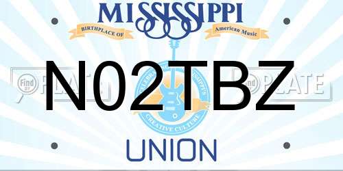 N02TBZ Mississippi License Plate