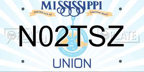 N02TSZ Mississippi License Plate
