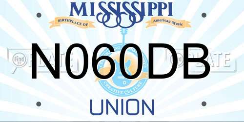 N060DB Mississippi License Plate