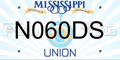 N060DS Mississippi License Plate
