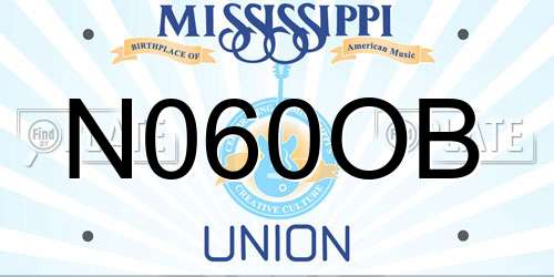N060OB Mississippi License Plate