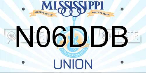 N06DDB Mississippi License Plate