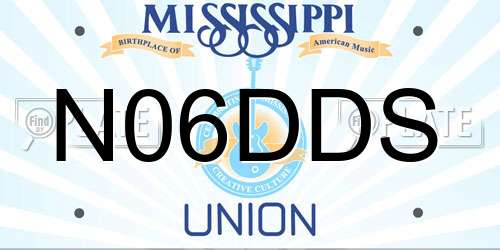 N06DDS Mississippi License Plate