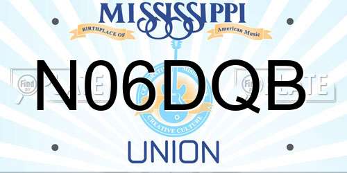 N06DQB Mississippi License Plate