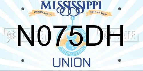 N075DH Mississippi License Plate