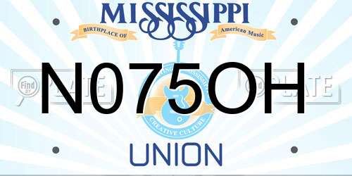 N075OH Mississippi License Plate