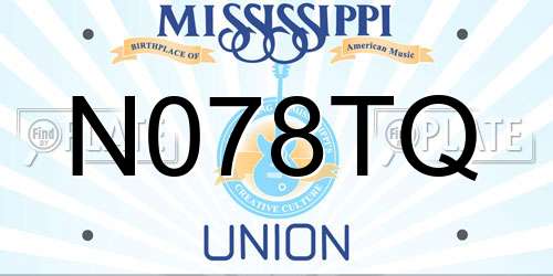 N078TQ Mississippi License Plate
