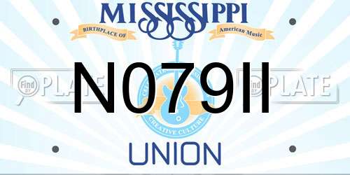 N079II Mississippi License Plate