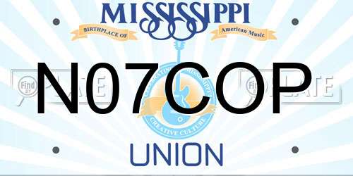 N07COP Mississippi License Plate
