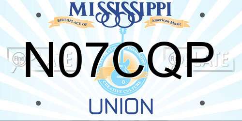 N07CQP Mississippi License Plate