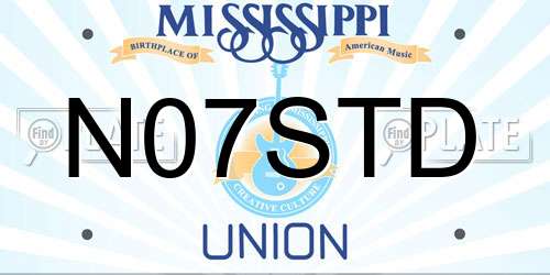 N07STD Mississippi License Plate