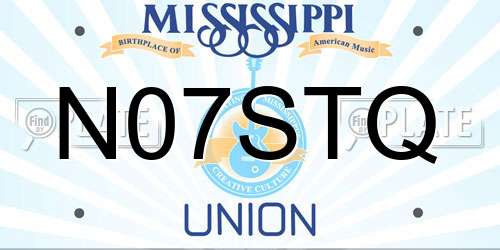N07STQ Mississippi License Plate
