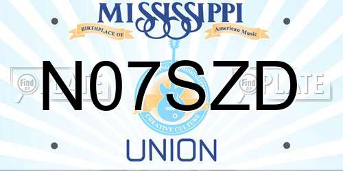 N07SZD Mississippi License Plate