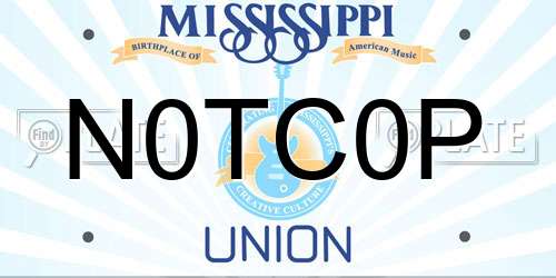 N0TC0P Mississippi License Plate