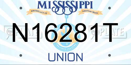 N16281T Mississippi License Plate
