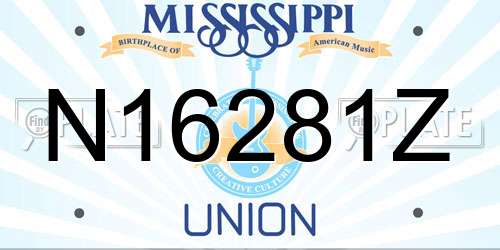 N16281Z Mississippi License Plate