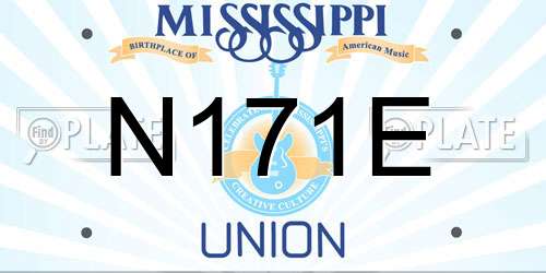 N171E Mississippi License Plate