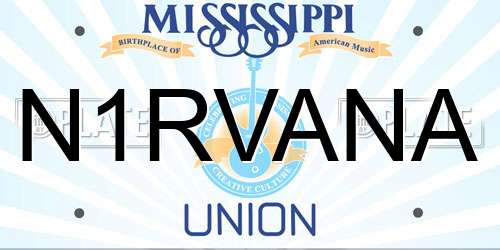 N1RVANA Mississippi License Plate