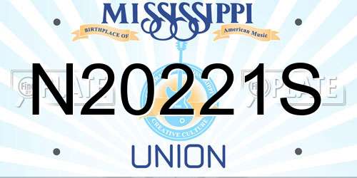 N20221S Mississippi License Plate