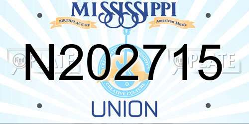 N202715 Mississippi License Plate