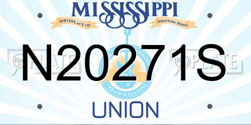 N20271S Mississippi License Plate