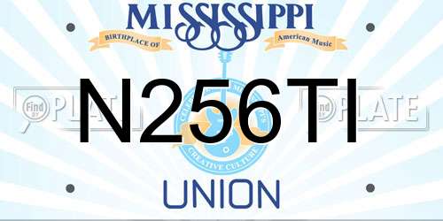 N256TI Mississippi License Plate