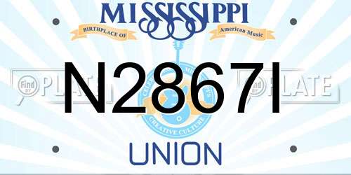 N2867I Mississippi License Plate