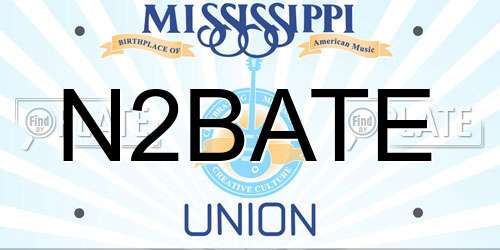 N2BATE Mississippi License Plate