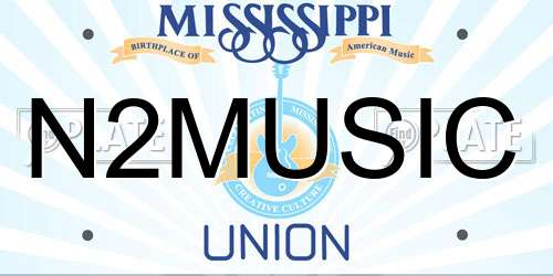 N2MUSIC Mississippi License Plate