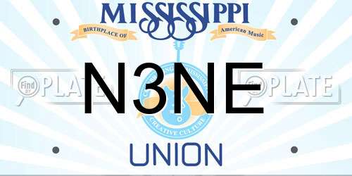 N3NE Mississippi License Plate