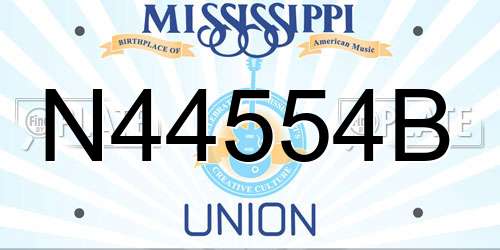 N44554B Mississippi License Plate