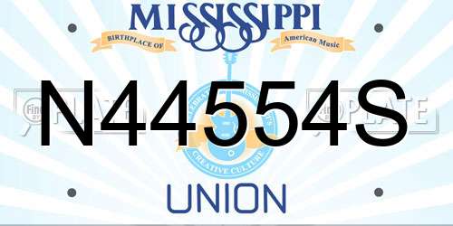 N44554S Mississippi License Plate