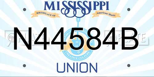 N44584B Mississippi License Plate