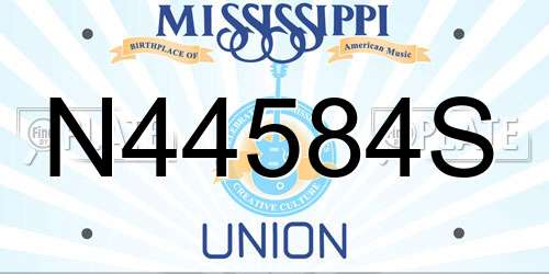 N44584S Mississippi License Plate