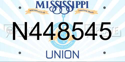 N448545 Mississippi License Plate