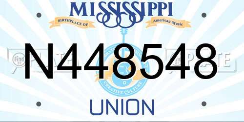 N448548 Mississippi License Plate