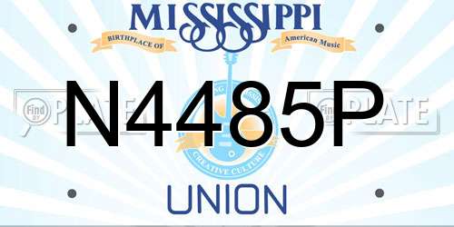 N4485P Mississippi License Plate