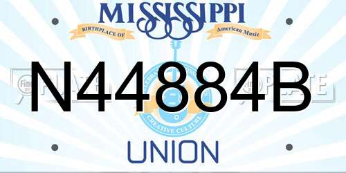 N44884B Mississippi License Plate