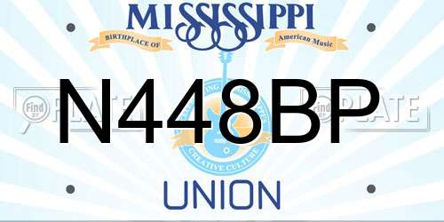 N448BP Mississippi License Plate