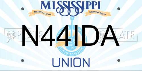 N44IDA Mississippi License Plate