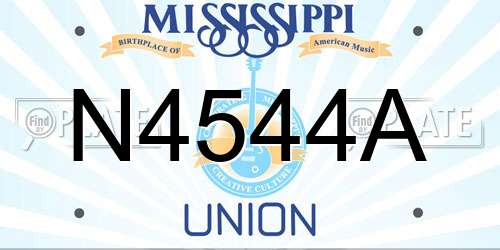 N4544A Mississippi License Plate