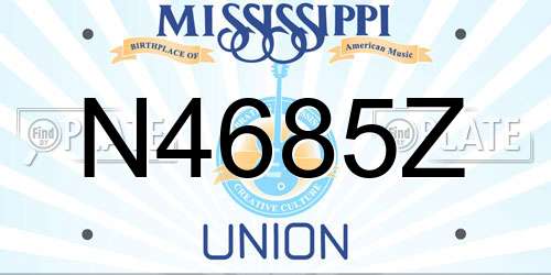 N4685Z Mississippi License Plate