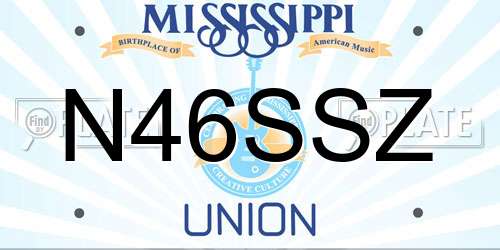 N46SSZ Mississippi License Plate